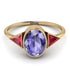Geometrical Bezel Tanzanite Ring - Trinity No. 210