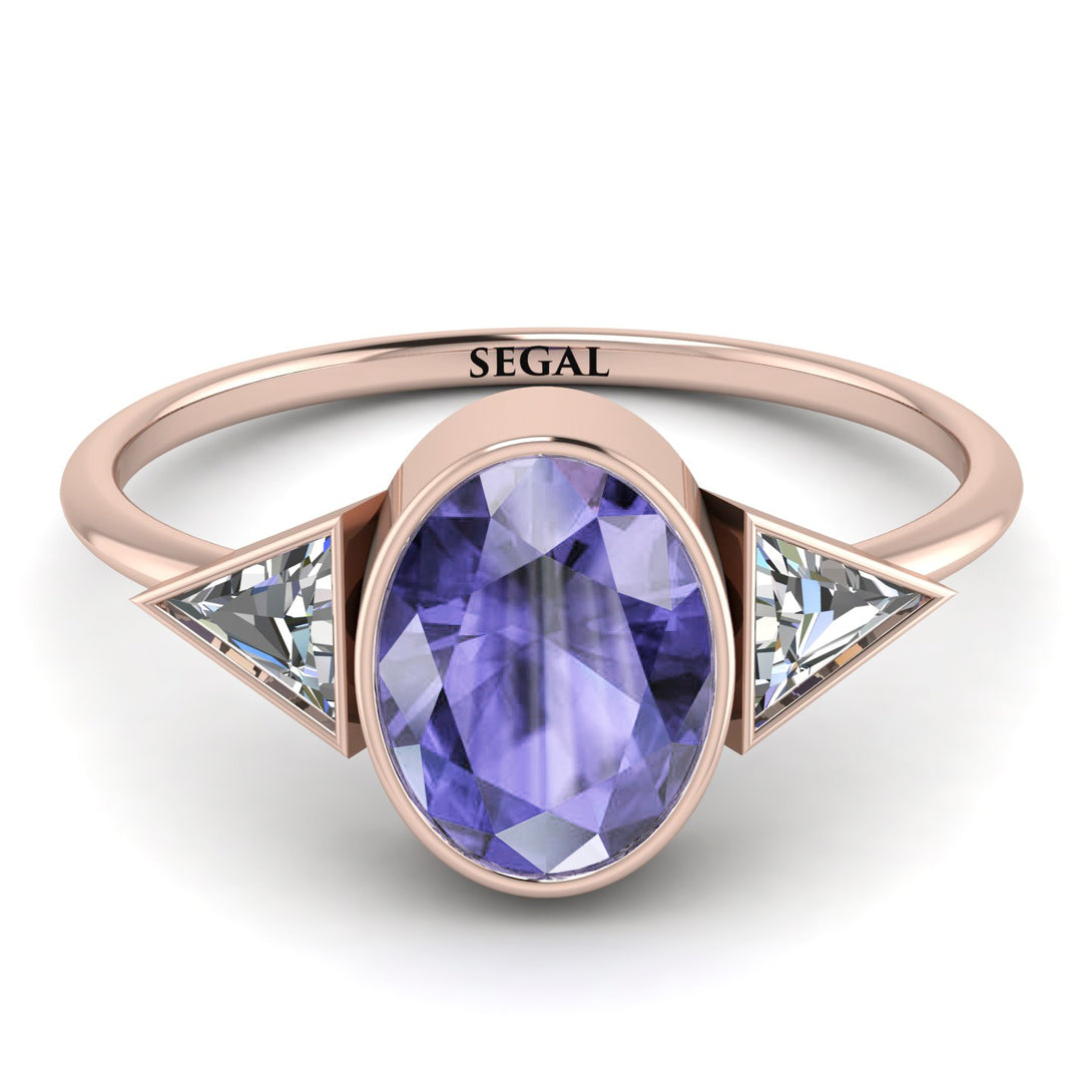 Geometrical Bezel Tanzanite Ring - Trinity No. 202