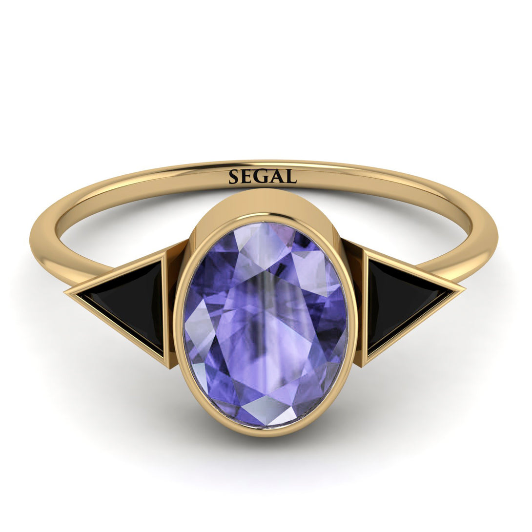 Geometrical Bezel Tanzanite Ring - Trinity No. 207