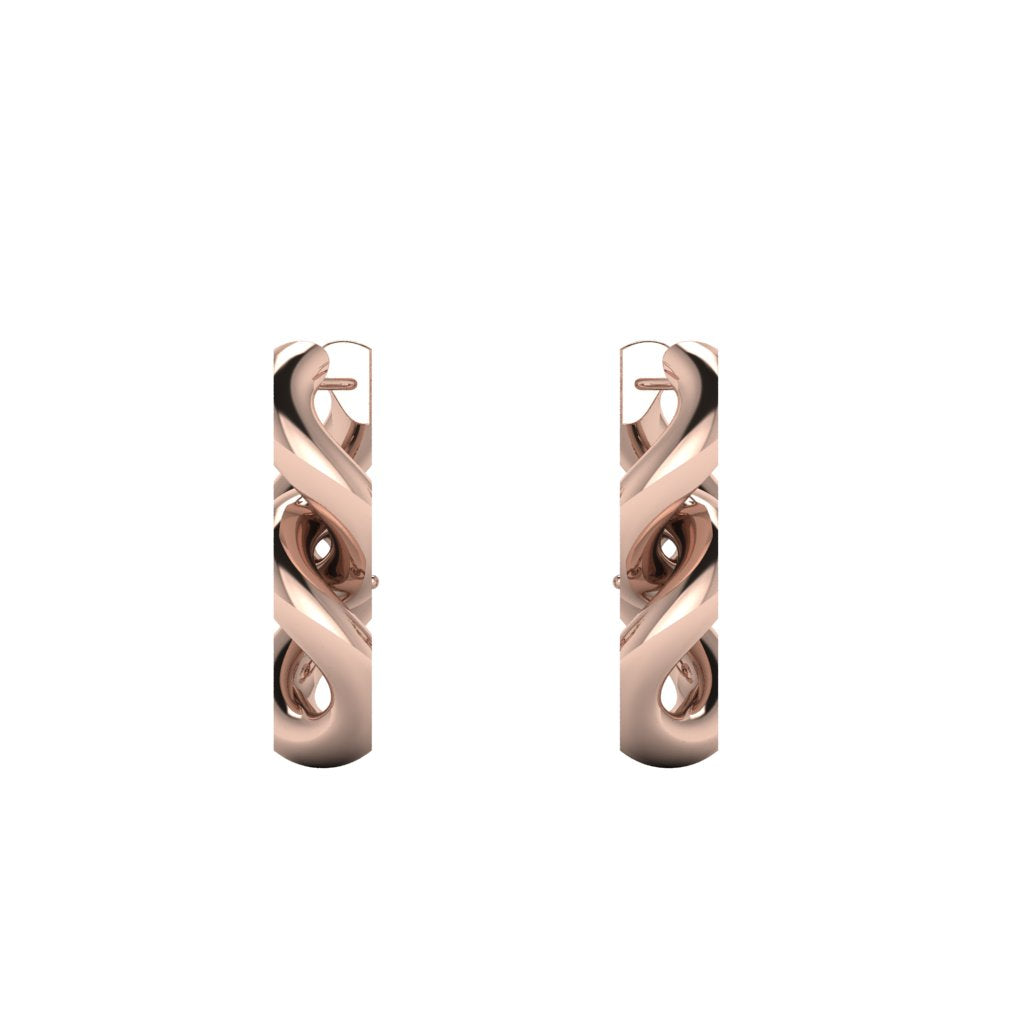 Gold Double Chain Link Earring - Trudy No. 2