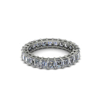 Emerald Cut Diamond Gold Eternity Wedding Band - Phoenix No. 3 image 1