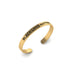Gold Engraved Stacking Cuff Bracelet - Christopher No. 1