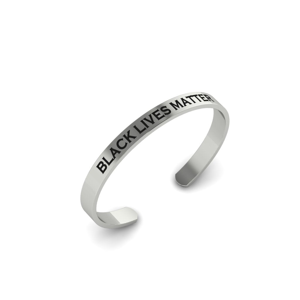 Gold Engraved Stacking Cuff Bracelet - Christopher No. 3