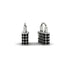 Gold Padlock Hoop Black Diamond Earrings - Queenie No. 9