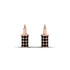 Gold Padlock Hoop Black Diamond Earrings - Queenie No. 8