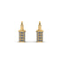 Gold Padlock Hoop Diamond Earrings - Queenie No. 1