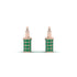 Gold Padlock Hoop Emerald Earrings - Queenie No. 5 image 2