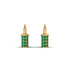 Gold Padlock Hoop Emerald Earrings - Queenie No. 4 image 2