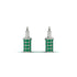 Gold Padlock Hoop Emerald Earrings - Queenie No. 6 image 2