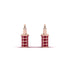 Gold Padlock Hoop Ruby Earrings - Queenie No. 11 image 2