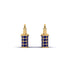 Gold Padlock Hoop Sapphire Earrings - Queenie No. 13 image 2