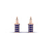 Gold Padlock Hoop Sapphire Earrings - Queenie No. 14 image 2