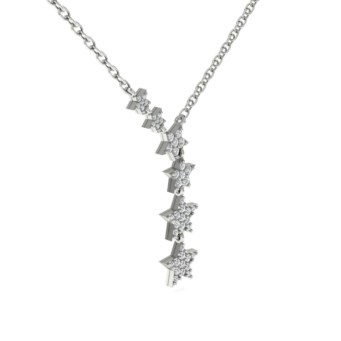 Gold Starry Night Necklace With Diamond - Blair No. 3