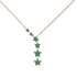 Gold Starry Night Necklace With Emerald - Blair No. 5 image 1