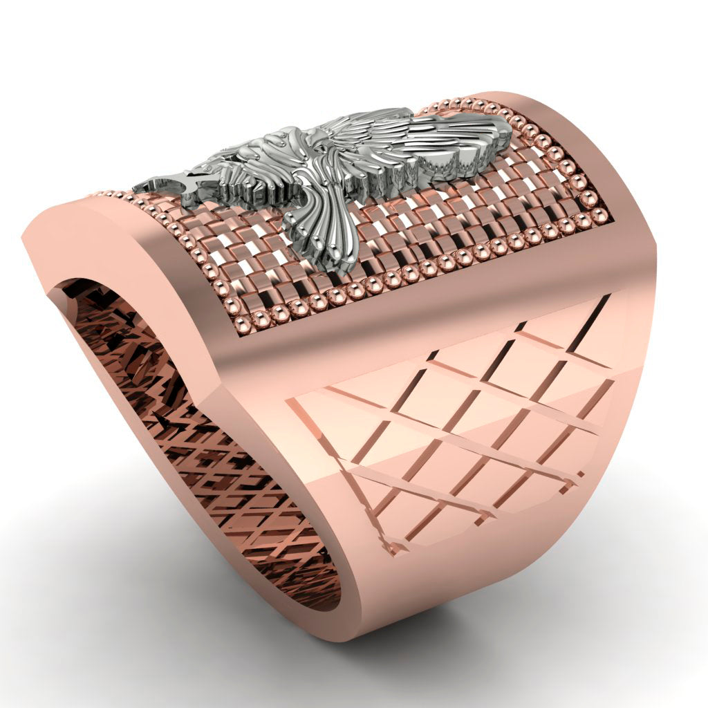 Golden Eagle Men's Ring - Sterling No. 8