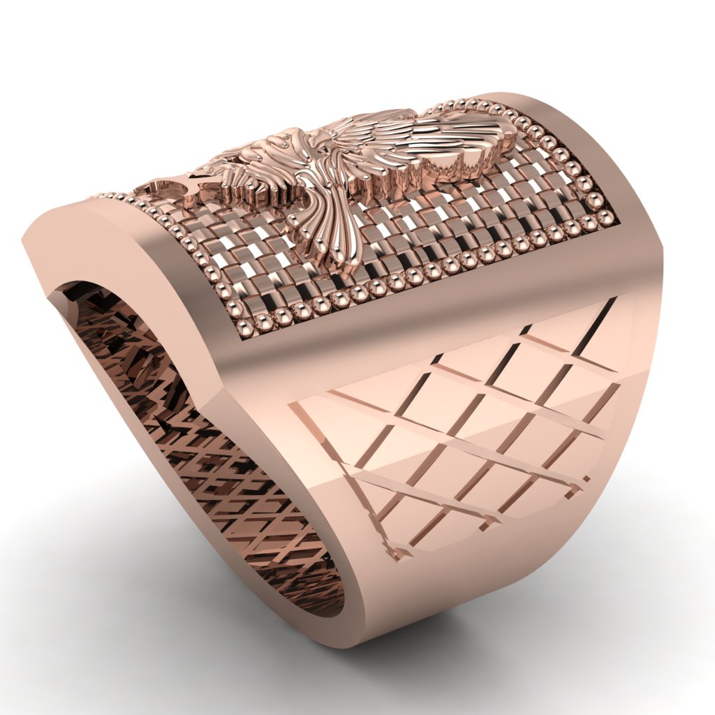 Golden Eagle Men's Ring - Sterling No. 2