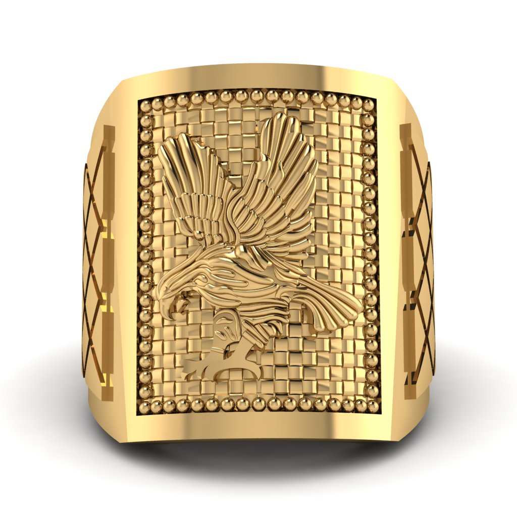 Golden Eagle Men's Ring - Sterling No. 1