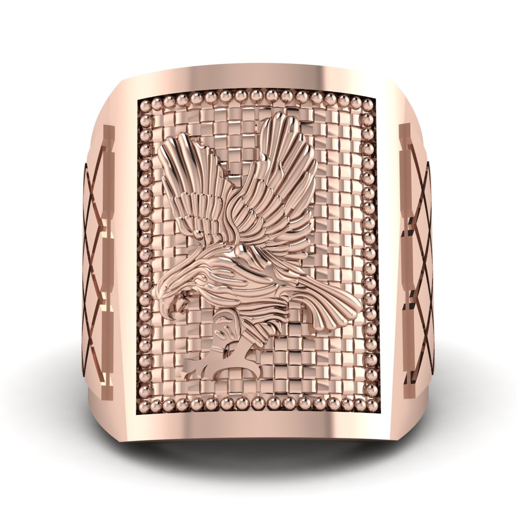 Golden Eagle Men's Ring - Sterling No. 2