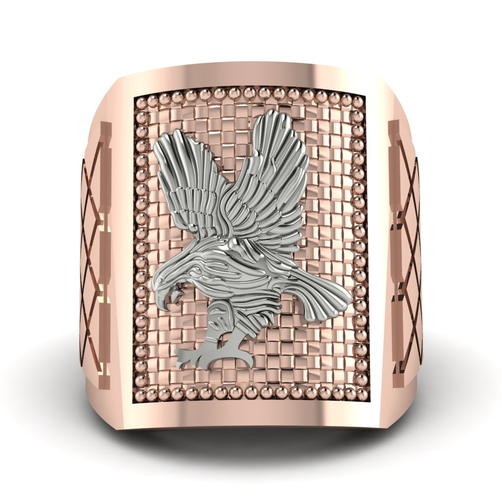 Golden Eagle Men's Ring - Sterling No. 8
