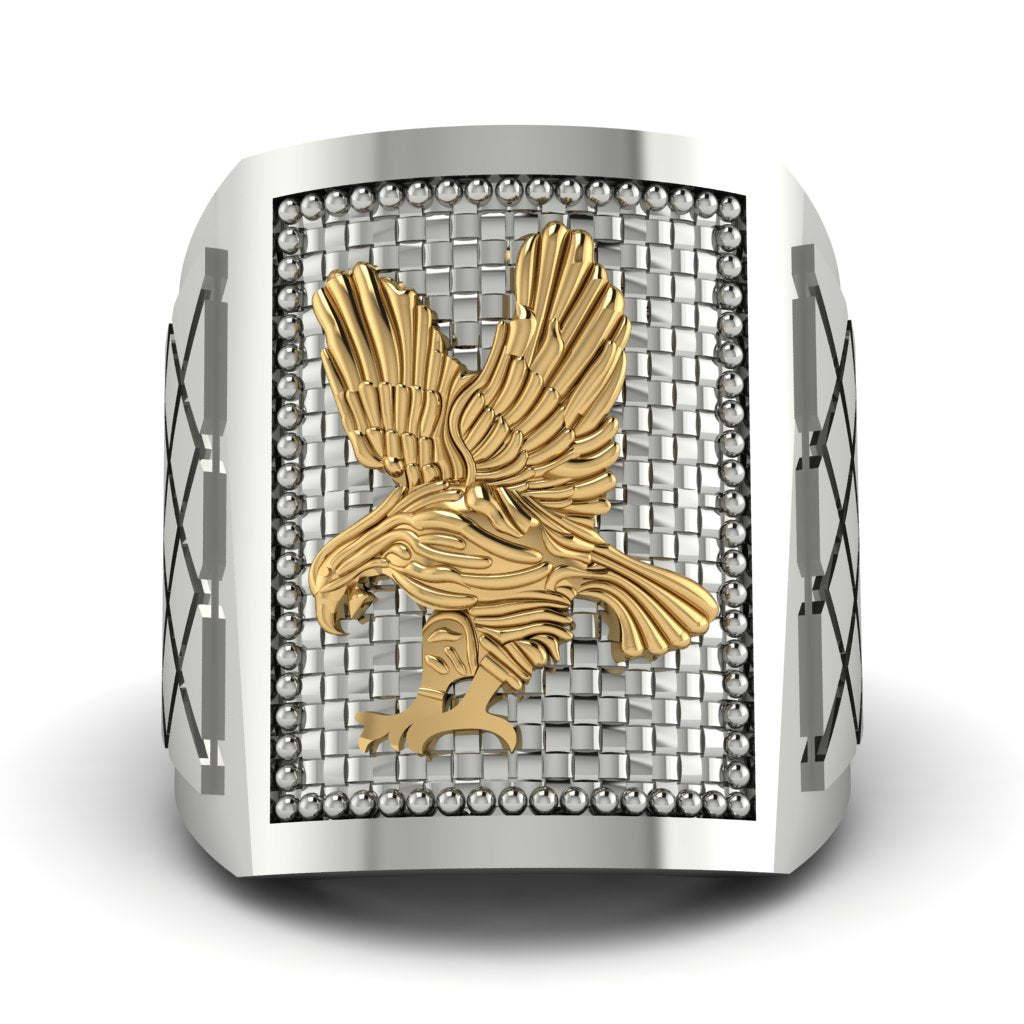 Golden Eagle Men's Ring - Sterling No. 6