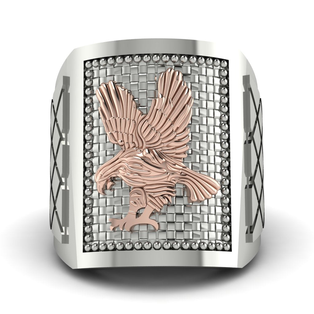 Golden Eagle Men's Ring - Sterling No. 9