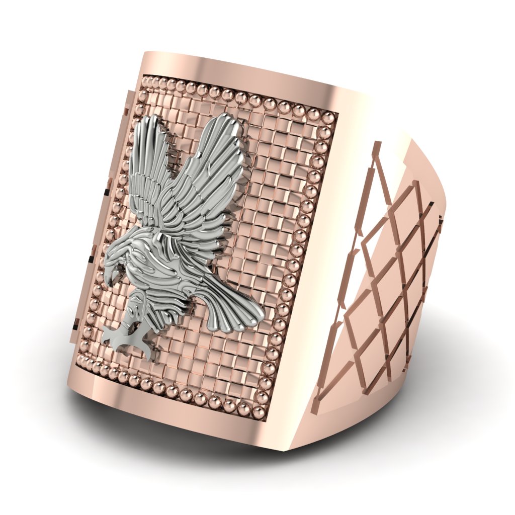 Golden Eagle Men's Ring - Sterling No. 8