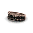 Black Diamond Golden Harmony Wedding Ring - Ainsley No. 8