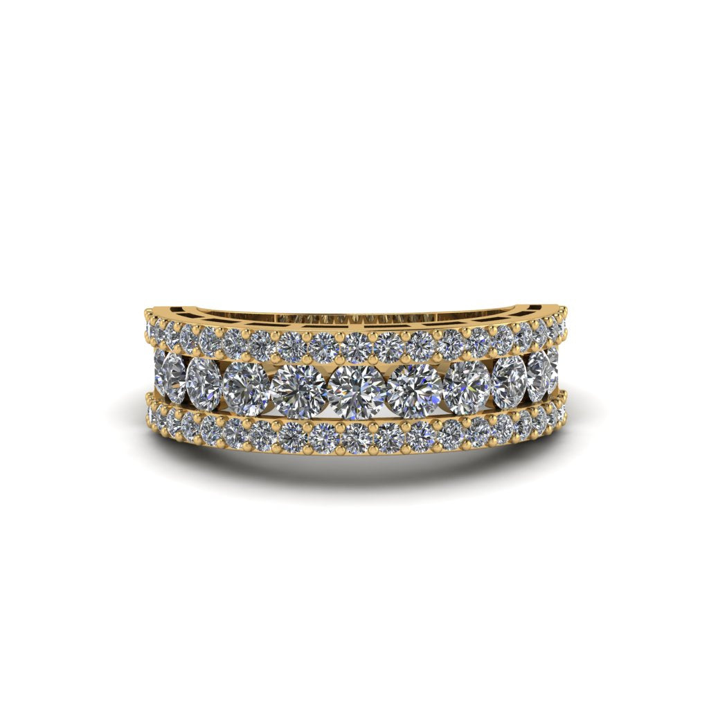 Diamond Golden Harmony Wedding Ring - Ainsley No. 1