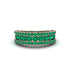 Emerald Golden Harmony Wedding Ring - Ainsley No. 5