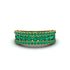 Emerald Golden Harmony Wedding Ring - Ainsley No. 4