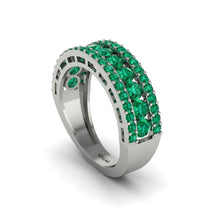 Emerald Golden Harmony Wedding Ring - Ainsley No. 6 image 1