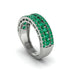 Emerald Golden Harmony Wedding Ring - Ainsley No. 6