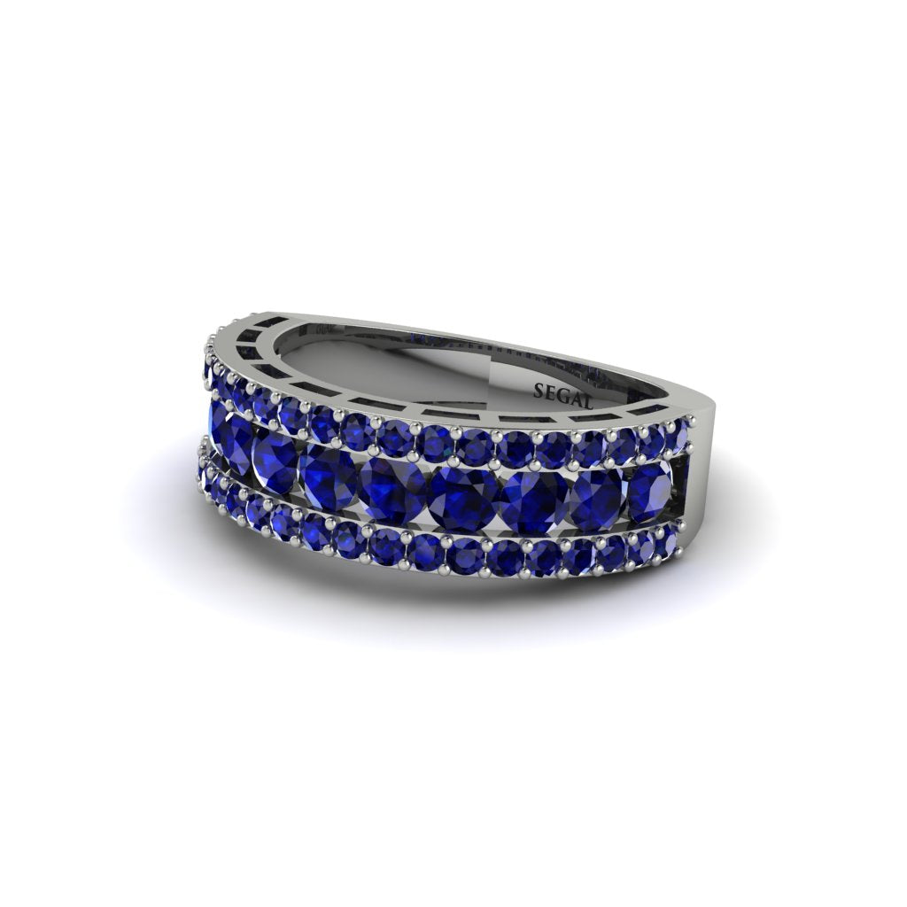 Sapphire Golden Harmony Wedding Ring - Ainsley No. 15