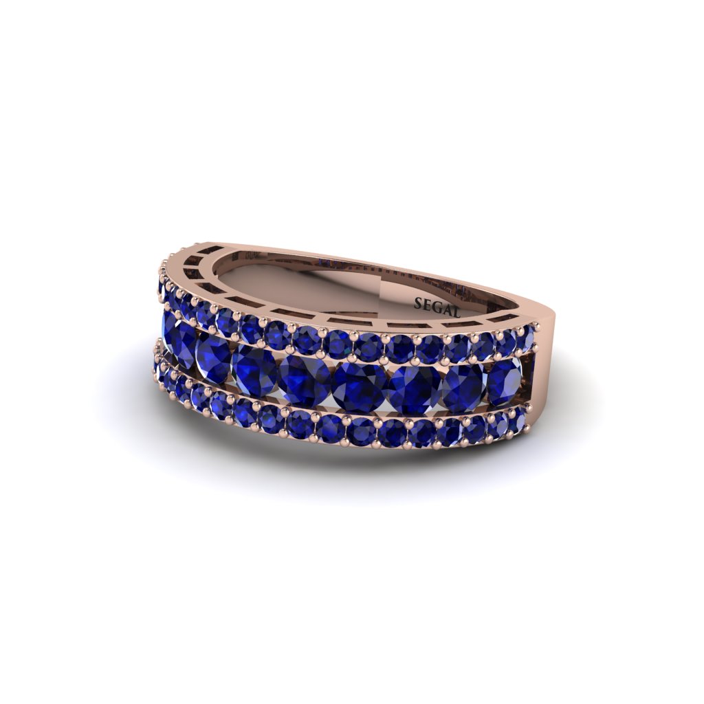 Sapphire Golden Harmony Wedding Ring - Ainsley No. 14