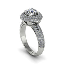 Diamond Golden Majesty Pave Halo Engagement Ring - Myra No. 3 image 1