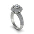 Diamond Golden Majesty Pave Halo Engagement Ring - Myra No. 3