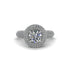 Diamond Golden Majesty Pave Halo Engagement Ring - Myra No. 3