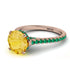 Hidden Diamond Double Cat Claw Prongs Citrine Ring - Hazel No. 605