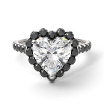 Halo Heart Diamond Pave Engagement Ring - Gail No. 33 image 1