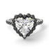 Halo Heart Diamond Pave Engagement Ring - Gail No. 33 image 1