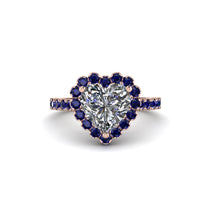 Halo Heart Diamond Pave Engagement Ring - Gail No. 62 image 1