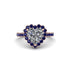 Halo Heart Diamond Pave Engagement Ring - Gail No. 62