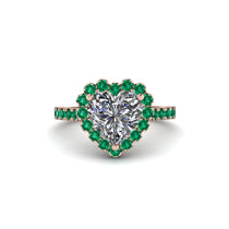 Halo Heart Diamond Pave Engagement Ring - Gail No. 17 image 1
