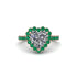 Halo Heart Diamond Pave Engagement Ring - Gail No. 17 image 1