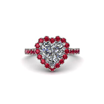 Halo Heart Diamond Pave Engagement Ring - Gail No. 48 image 1