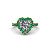 Halo Heart Diamond Pave Engagement Ring - Gail No. 16 image 1