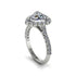 Halo Heart Diamond Pave Engagement Ring - Gail No. 3 image 9