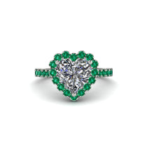 Halo Heart Diamond Pave Engagement Ring - Gail No. 18 image 1