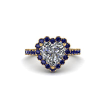 Halo Heart Diamond Pave Engagement Ring - Gail No. 61 image 1