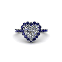 Halo Heart Diamond Pave Engagement Ring - Gail No. 63 image 1